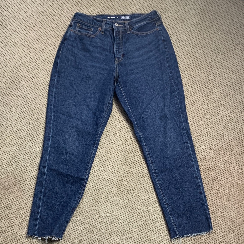 Old Navy Dark Blue Curvy Straight Leg Jeans